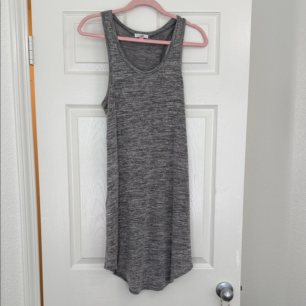 Leith Gray Marled Tank Dress